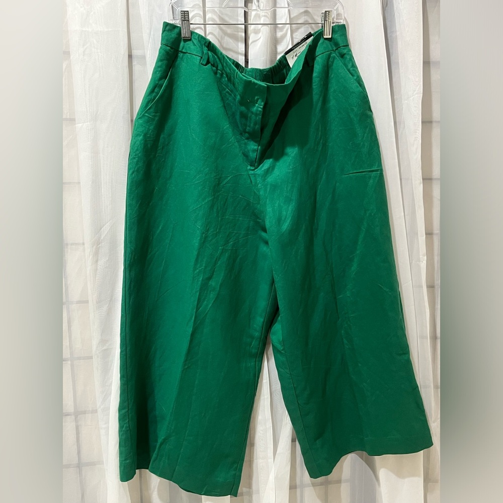 WORTHINGTON Wide-Leg Emerald Green Culotte Pants WOMEN SIZE XXL - Picture 6 of 11